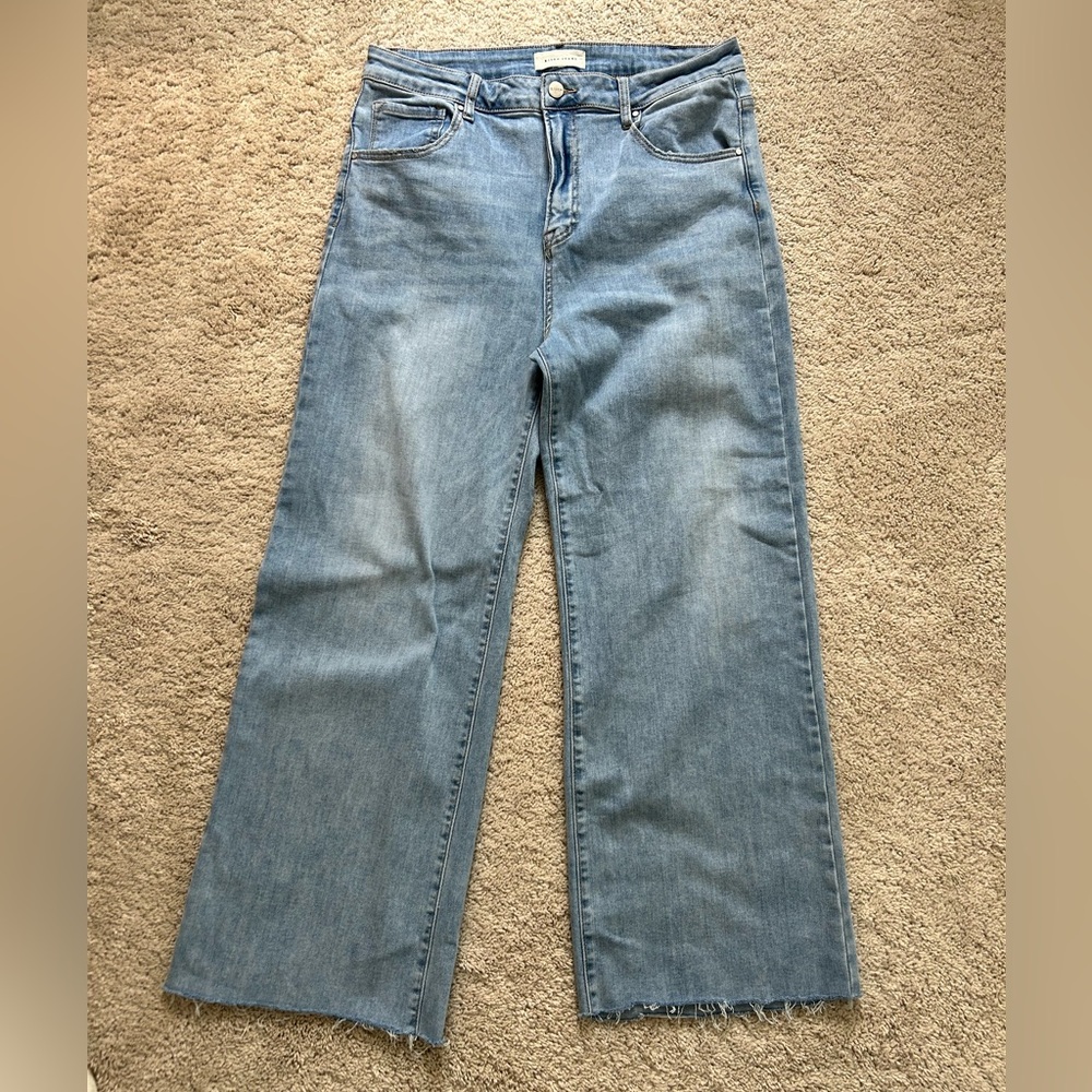 Risen Jeans wide leg blue jeans size 1x style #RDP5344HDX. Length 41” in seam 28